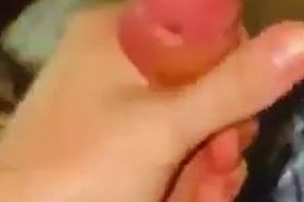 Perfect white penis with huge cumshot!
