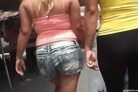 Nice of girl ass leggins black