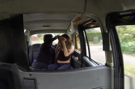 Real taxi couple fucking on the backseat