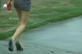 Girls walking down the Street - Legs, Ass and Heels