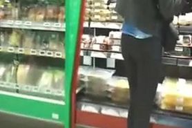 Great ass candid in shop, in jeans tight ass