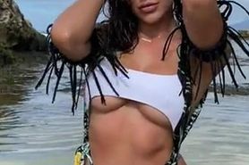 Ana Cheri Nude Beach Teasing Video