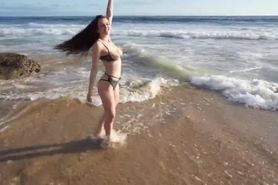 Ally Hardesty Nude Boobs Tease Beach Video Leaked