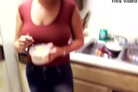 Hot Busty Aunt Groped while trying to feed cats - Grope-Cam.com