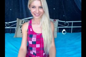 CUte Blonde Pink Top - Real Solo Girl Showing E1 Hd