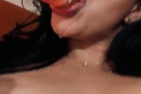 Sexy Latina fucks anal in ass live show