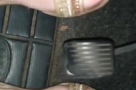 Pedal pumping in sandals hot feet