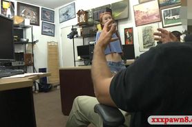 Skinny Teen Drilled By Nasty Pawn Keeper In His Office