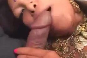 Indian wife is fucked by both a black dick and a white cock
