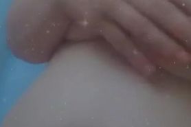 Playing with my titties in the shower