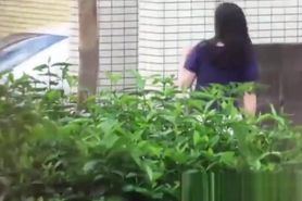 Japanese cuties peeing at secret places around town