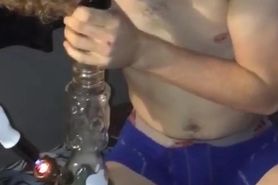 Daddy hits the bong