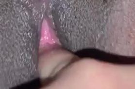 Pink wet pussy getting fingered