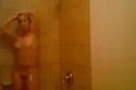 Hot shower by a sexy slut