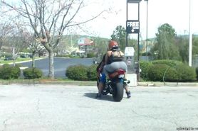 Round Ass On A Motorcycle..