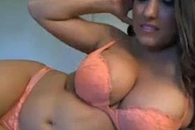 Busty amateur teases big boobs on chat xxx show