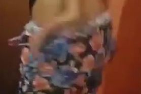 Latina with big ass strips on cam