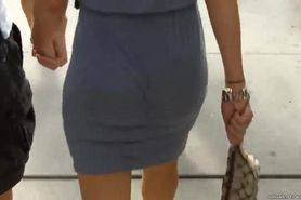 Tight Mini-skirt booty