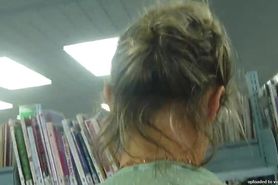 Hot MILF Upskirt in the Library