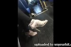 Fuckable feet on the bus to work. Vid 1