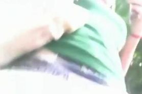 An upskirt porno xxx video of a brunette with a perfect brazilian ass