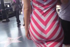 Striped dress hottie