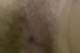 Close up hairy guy ass
