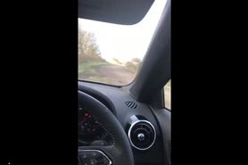 Car masturbating solo
