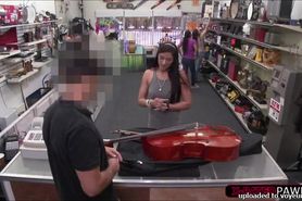 Sexy and beautiful Brazillian lady walks in to pawn a cello to Shawn