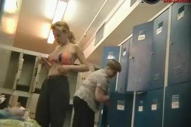 Medium sized boobs exposed in a dressing room spy video