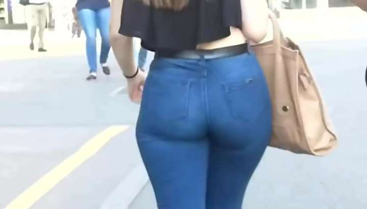 Hot Street Porn - Hot girl in tight jeans walking on the street - Tnaflix.com