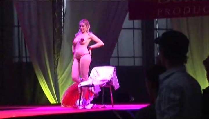 Nasty Fat Strippers - Scandal on stage horny stripper with big breasts toying - ScandalOnStage -  Tnaflix.com