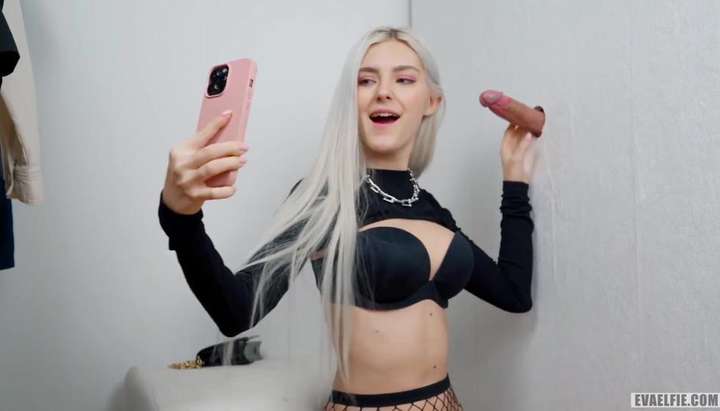 Huge Teen Sluts - Teen Slut got a Huge Cumshot on her Face through the Glory Hole (Eva Elfie)  - Tnaflix.com