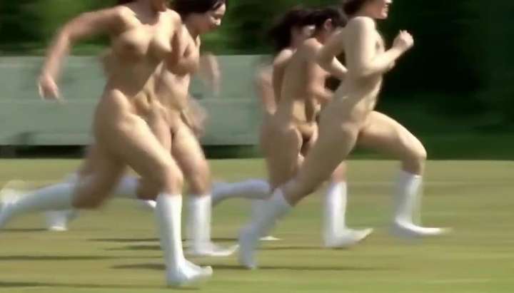 Naked Japanese Soccer - Naked Japanese girls run around the soccer field - Tnaflix.com