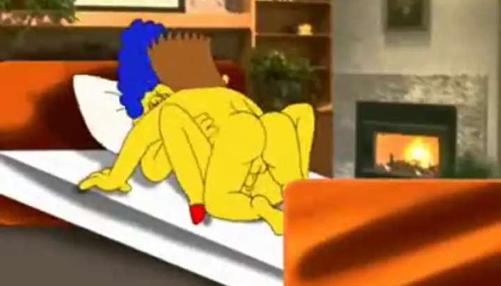 Marge Gang Bang - The Simpsons,marge gets banged by delivery boy and homer (short but funny).  - Tnaflix.com