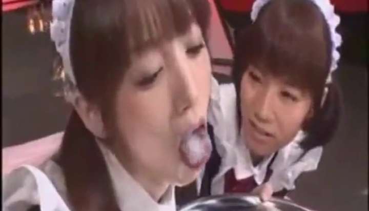 Two Jizz Eating Japanese Teen Maids - Tnaflix.com