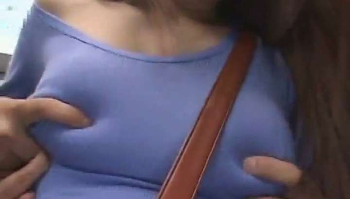 A stranger starts groping a teenage girl in a public transportation tears h - Tnaflix.com