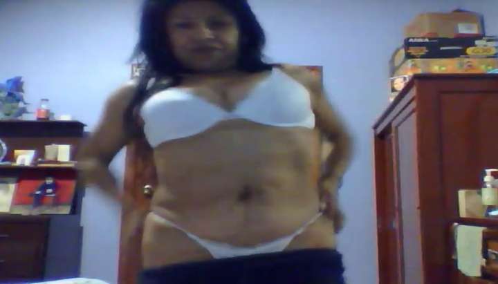 My Friends Hot Mexican Mom Dances and Gets Naked on Skype - Tnaflix.com