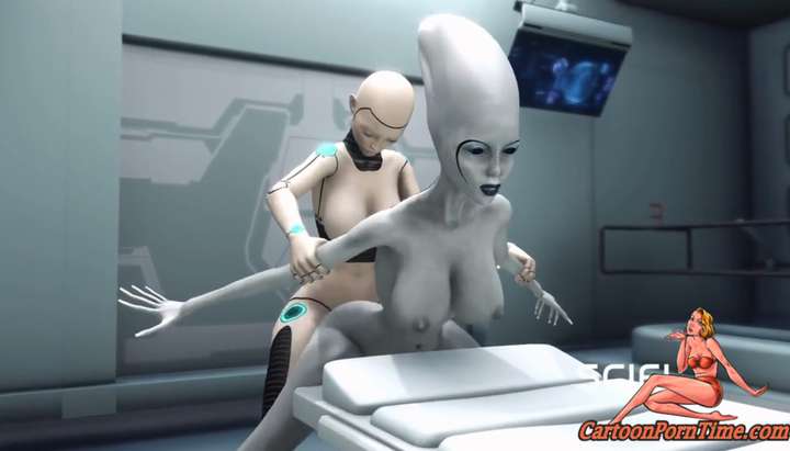 Sci Fi Bukkake - Sci-Fi Female Android Fucks an Alien in Surgery Room in The - Tnaflix.com