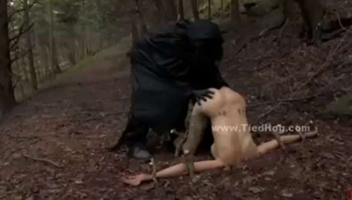 Rough Sex Slave - Sex slaves tied in forest fucked in rough deepthroat and sex - Tnaflix.com