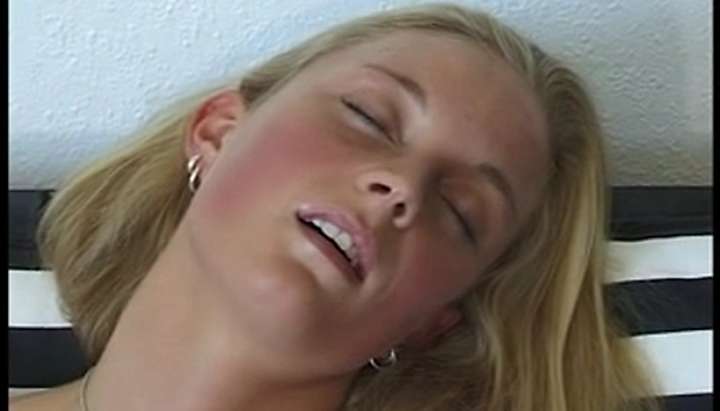 Shy German - Shy German blonde plays with her sex toy - Tnaflix.com