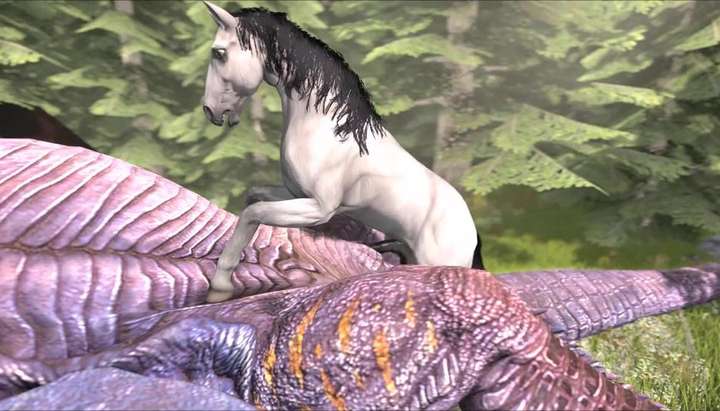 Furry Lesbian Horse Porn - Wolfland] Dragon x Horse Feral Animation [M/F] - Tnaflix.com