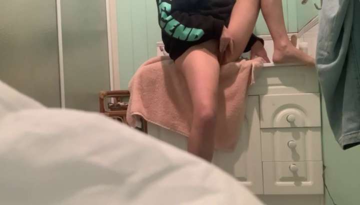 Hidden camera catches room mate masturbating in the bathroom TNAFlix Porn Videos image