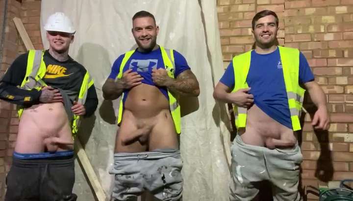 3 real tradie stepbrothers playing big cocks out on building site (Andy Lee) TNAFlix Porn Videos pic