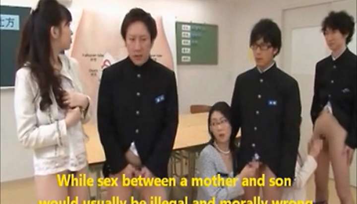 Japanese Adult Sex Education - mothers helping not their sons in sex ed 4 - Tnaflix.com