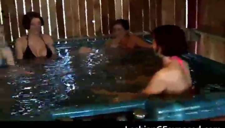 Naked Pool Sex Party - Super horny naked lesbian pool party sex part5 - video 1 - Tnaflix.com