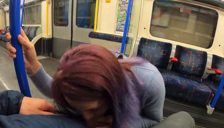 Risky Blowjob In London Train