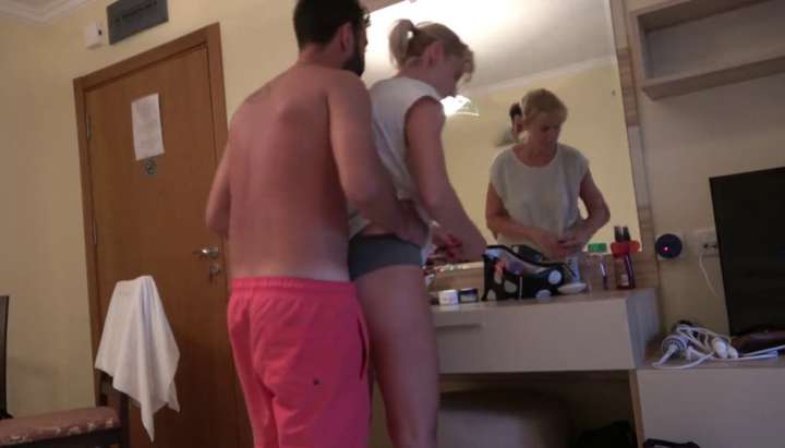 Caught by husband while fucking his wife in hotel room! - Tnaflix.com