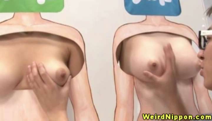 Japanese Nipple Sucking - Japanese contestant gets nipples sucked - Tnaflix.com
