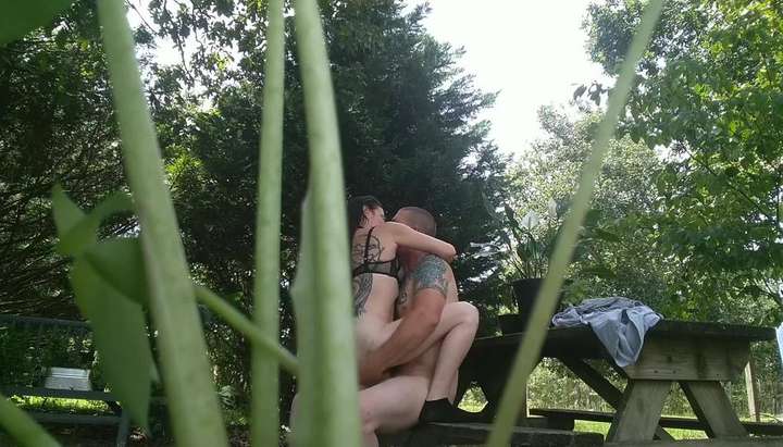 Neighbors hidden camera husband and wife have sex outside that turns into squirting throat fuck! TNAFlix Porn Videos picture
